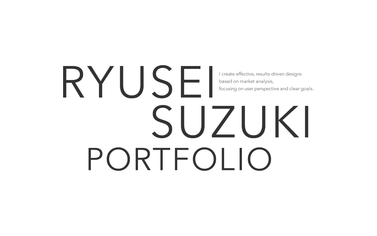 Ryusei Suzuki Portfolio